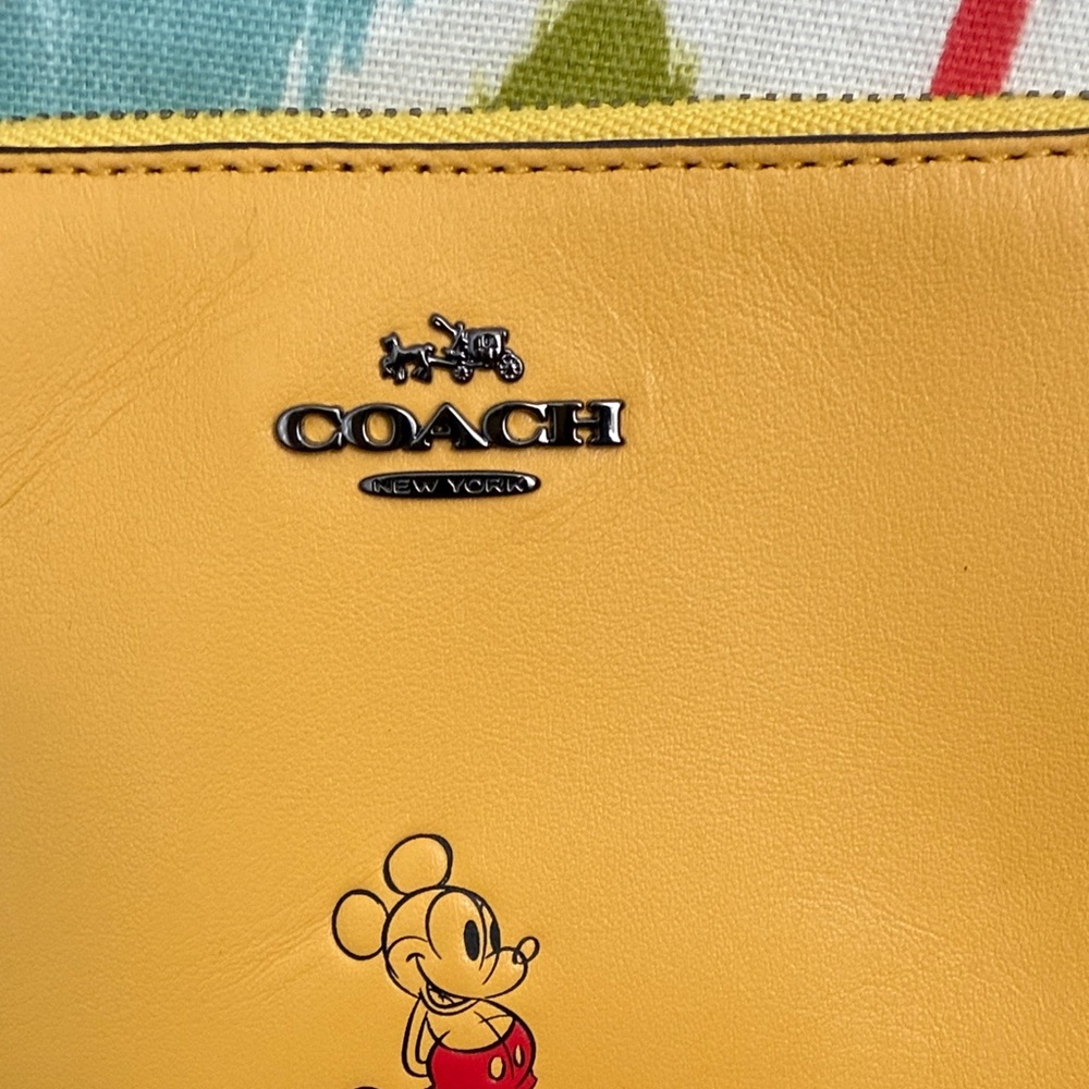 Coach Yellow Mickey Mouse Wristlet.   Brand new with tags!   Rare! - Picture 2 of 7